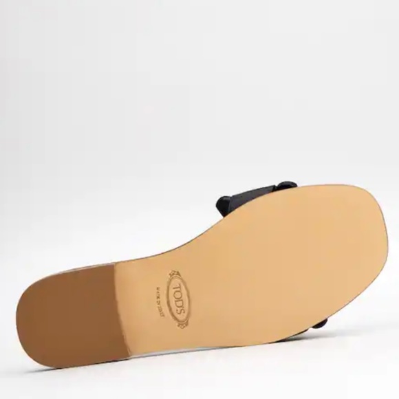 TODS Kate Slip On Sandals Black 5.5  35.5 - Picture 9 of 10